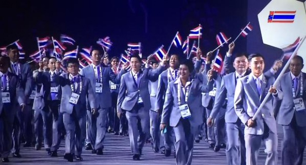 ชมภาพ พิธีเปิดซีเกมส์ 2015 ยิ่งใหญ่อลังการงานสร้าง เมสซี่เจ นำทัพกีฬาไทย