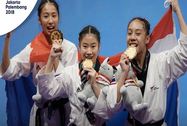 เหรียญทองแรก เอเชี่ยนเกมส์ เทควันโด้สาวไทยคว่ำ เกาหลีใต้ หวุดหวิด
