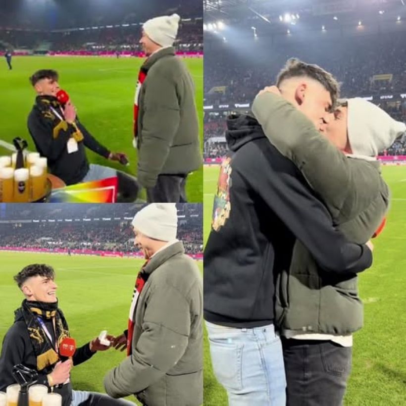 ผมรักผู้ชายคนนี้ เปิดประโยคซึ้งเปาเยอรมัน ขอแต่งงานกลางสนาม