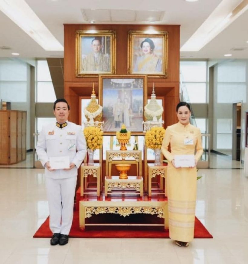 ในหลวงพระราชทานชื่อลูกแฝด “อัยยวัฒน์-นันทิสา” ทายาทประธานเลสเตอร์ซิตี้