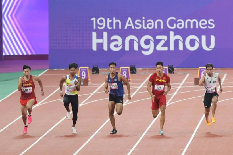 เทพบิว ภูริพล คว้าเหรีญเงินวิ่ง 100 เมตร ศึกเอเชียนเกมส์ 2022